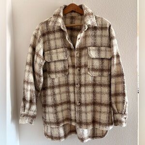 Plaid Brown and Cream Women’s Jacket